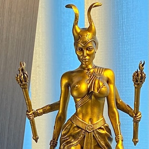 Statue of Hecate, ancient Greek goddess of magic, night, the Moon, witchcraft, necromancy and ghosts