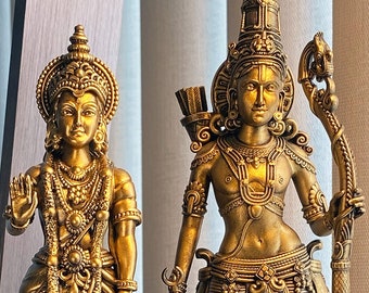 Lord Ram & Sita Mata (bundle) Statues, Main Deities in Ramayana Epic. (UV-resin 3D-print)