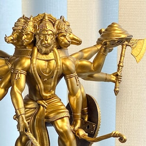Estatua del Señor Panchamukhi Hanuman, forma de cinco caras de Sri Hanuman (2 tamaños)