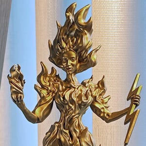 Statue of Pele, the goddess of volcanos, wind, fire and lightning. Creator of the islands of Hawaii