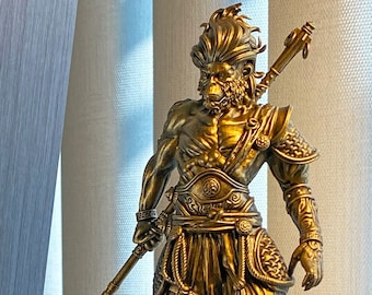 Sun Wukong Monkey King Statue, Feng Shui Buddhist Deity (UV-resin 3D-print)