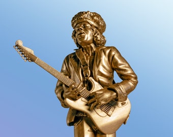 Statue of Jimi Hendrix, legendary rock-star guitarist