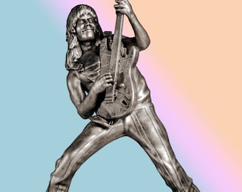 EDDIE VAN HALEN　置物　額　ピック　アート　インテリア　オブジェ Statue of Eddie Van Halen (EVH), Legendary Rock-star