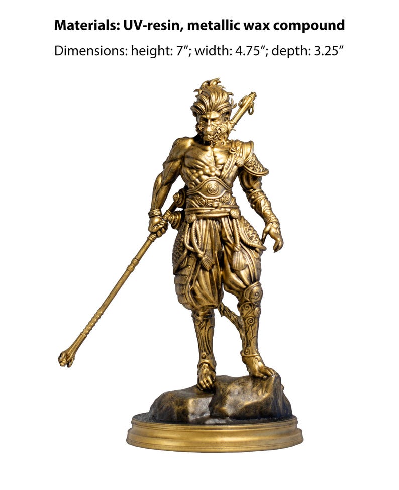 Kin Rin Feng Shui Sun Wukong Monkey King Statue, Feng Shui Buddhist Deity (handmade, Uv ...