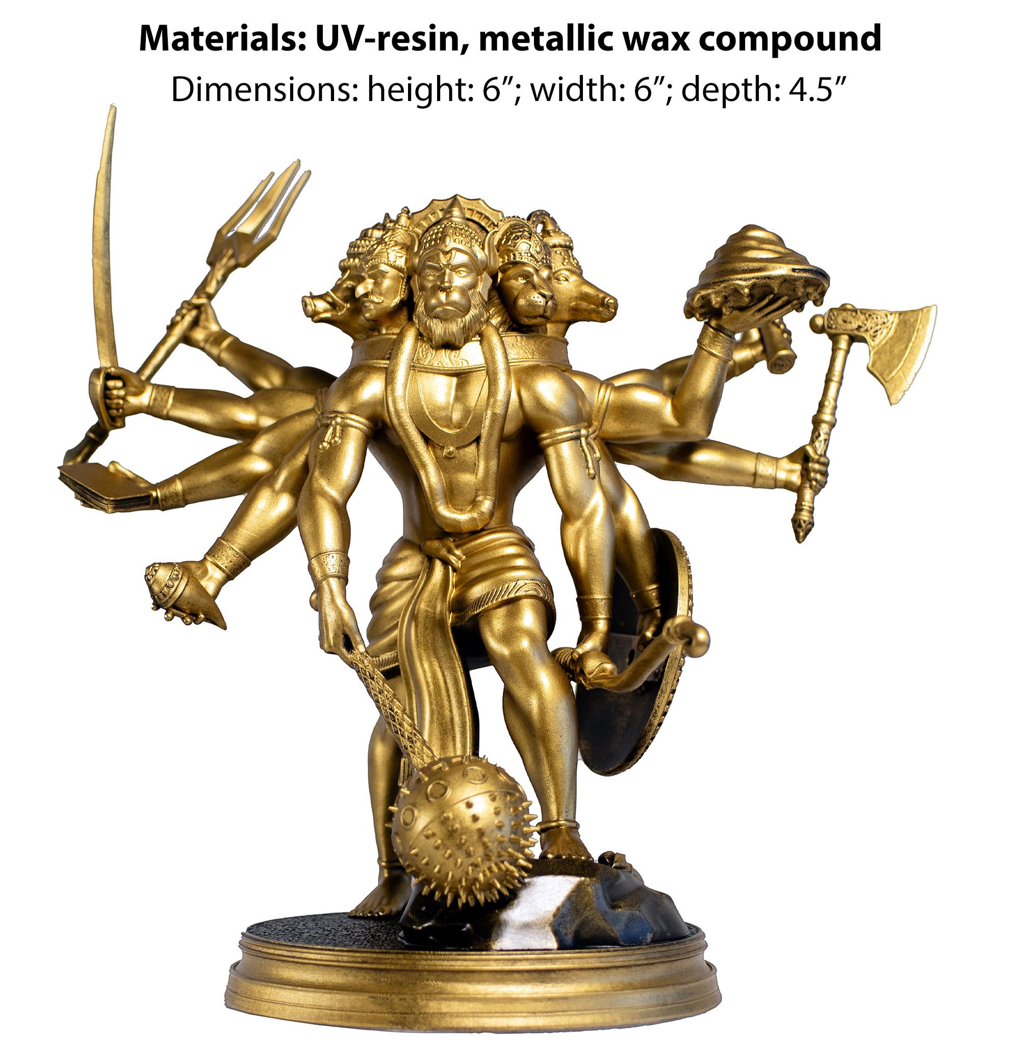 Lord Panchamukhi Hanuman Statue, 5-faced Form of Hanuman (handmade