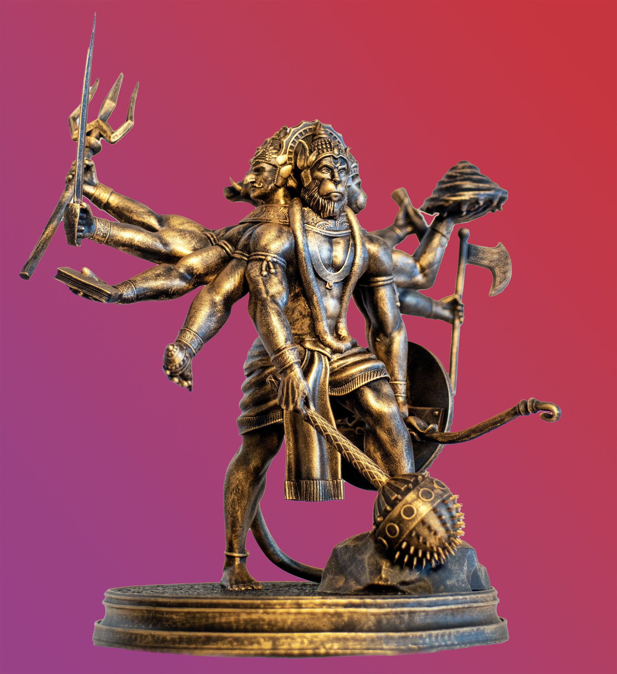 P.Hanuman OC株 Lord Panchamukhi Hanuman Statue, Hanuman's 5-faced Form, Heads