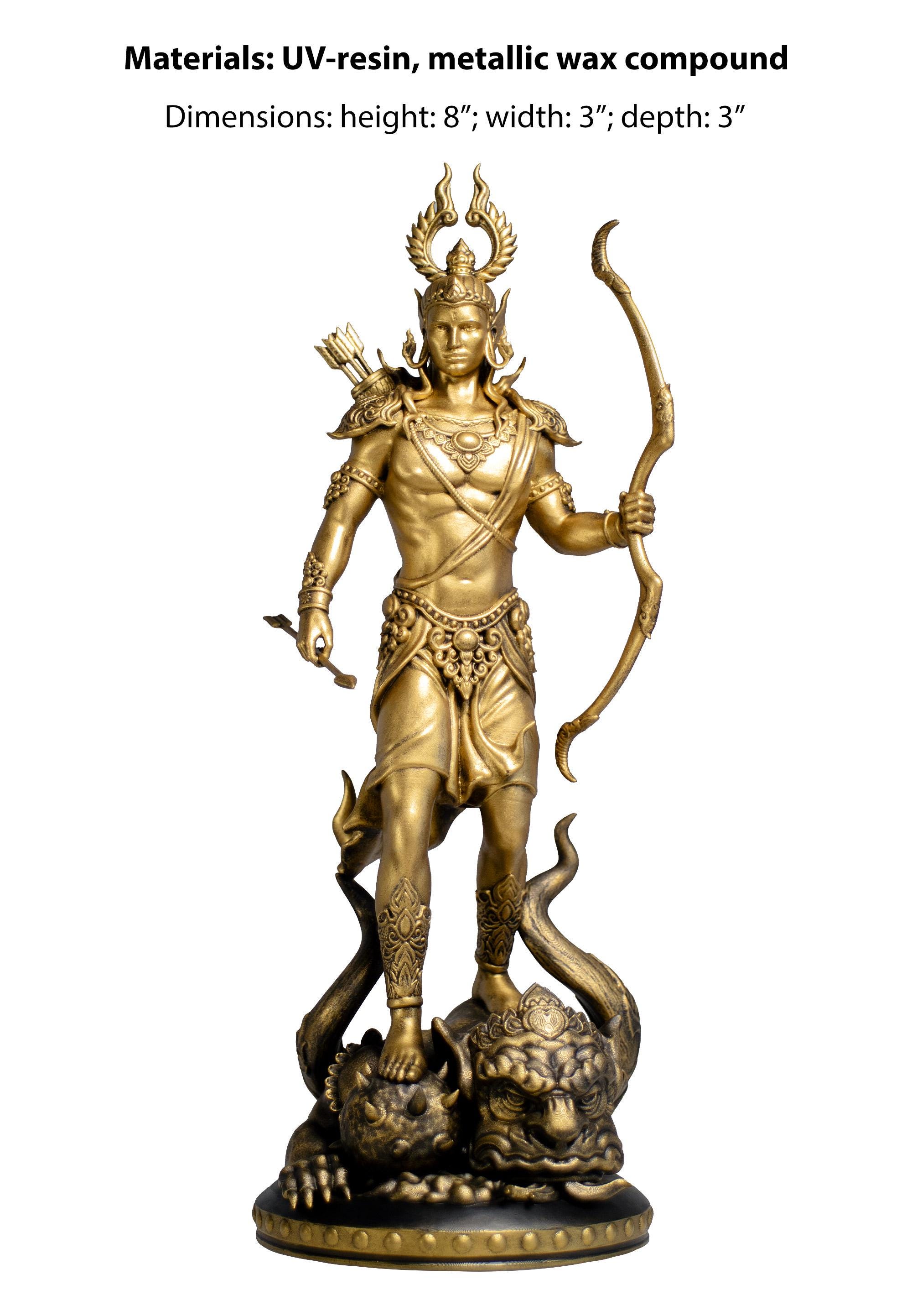 古代インドの叙事詩ラーマーヤナの主人公であり、悪魔を退治するラーマ