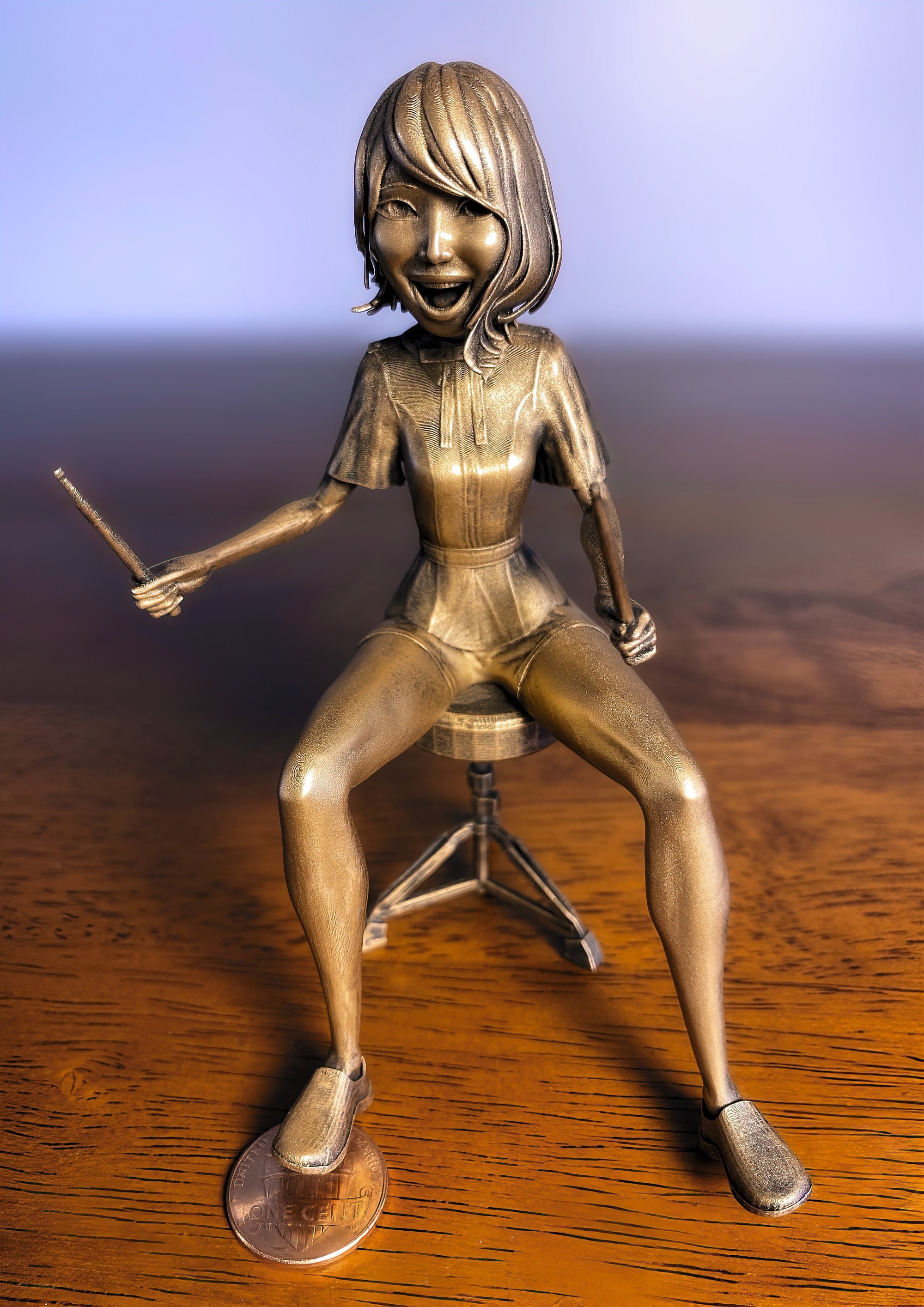 Figurine of Akane From Band-maid, the Rock-star Drummer - Etsy
