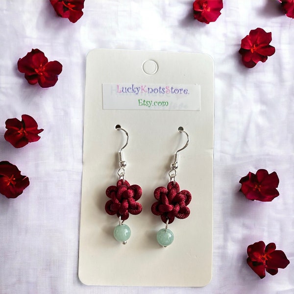 Flower Korean traditional maedup earring, luck and protection