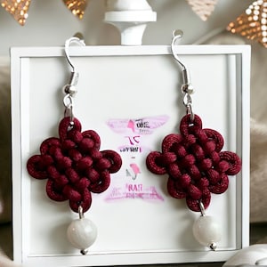 Flower Korean traditional maedup earring, luck and protection