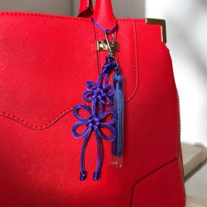 A unique keychain made with traditional Korean knotting-beautiful and stunning design