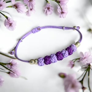 Beauty of purple bracelet, unique Korean knot bracelet, BTS