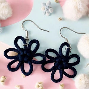 Flower Korean traditional maedup earring, luck and protection