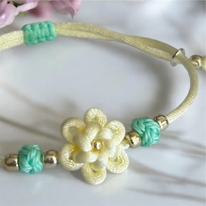 Korean Knot Bracelet: Traditional and unique Hanbok Style, Adjustable Design