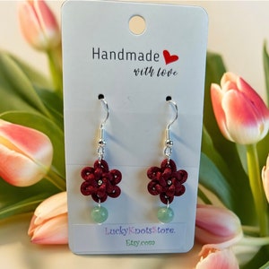 Flower Korean traditional maedup earring, luck and protection