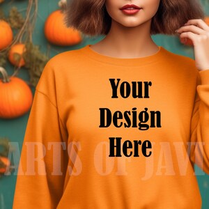 Halloween Mockup Bella Canvas 3001 T-Shirt Mockup Fall Mockup  Model Mockup Shirt Fall Mock Up