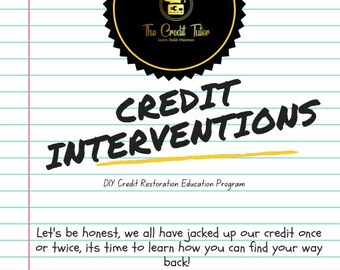 DIY Credit Restoration Program: Digital Download Workbook