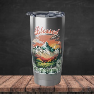 Faith Christian Tumbler Bible Verse Mug Christian Travel To Go Cup Religious Gift for Christian Nature Lover Gift Mountain Travel Mug Hiker