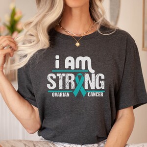 Ovarian Cancer Awareness T-shirt: Teal Ribbon Support Gift