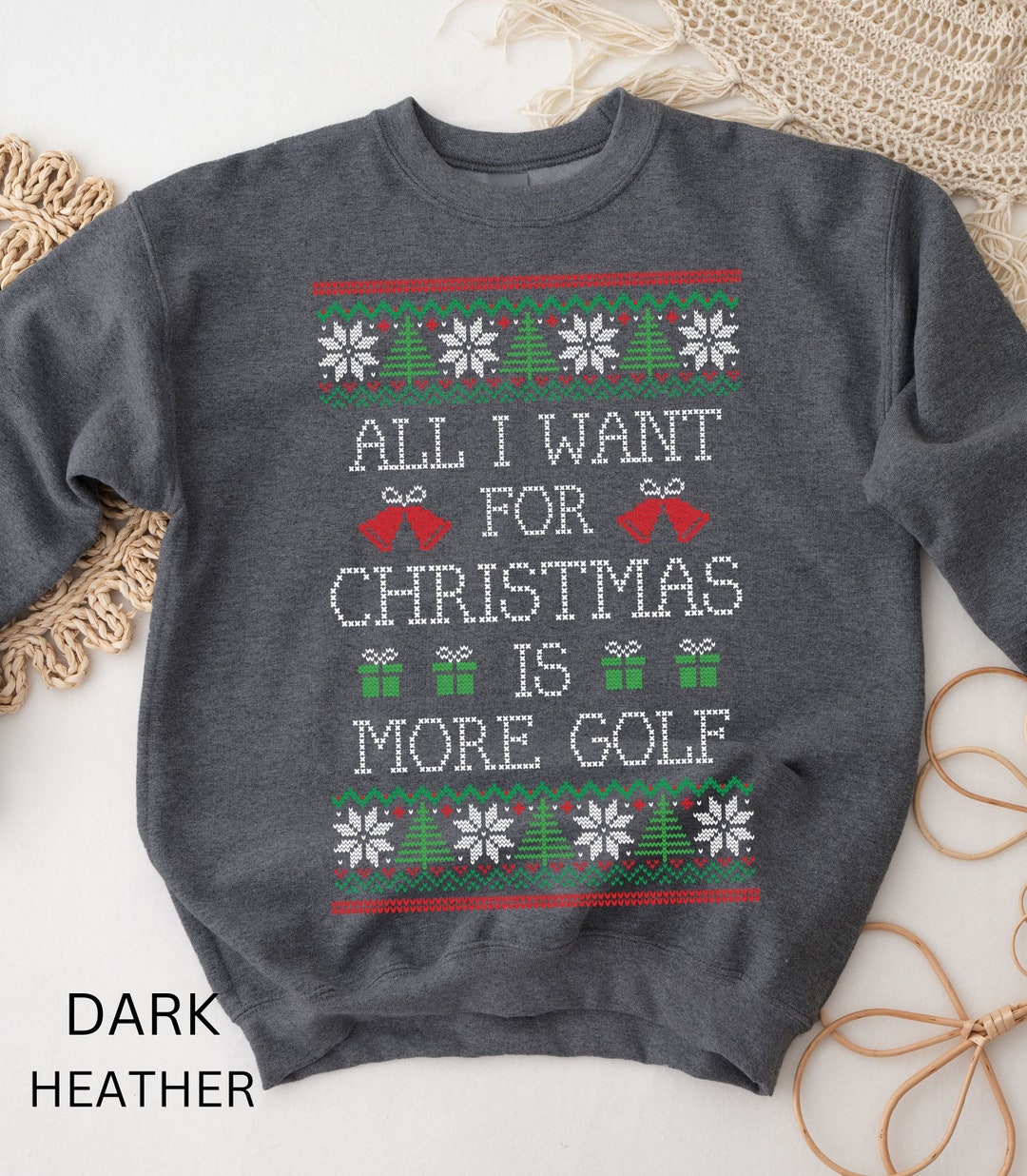 Funny Golf Ugly Sweater Christmas Golf Sweatshirt Golf Tshirt Etsy