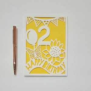 Tweede verjaardagskaart voor kleindochter, 2e verjaardagskaart voor nichtje, tweede verjaardagskaart voor babymeisje, tweede verjaardagskaart voor kleinzoon