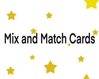 Mix and match cards, handmade card, birthday card, sports birthday card, Mothers day card, floral greeting cards, girls birthday cards