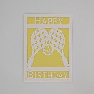 Carte d'anniversaire de tennis, carte de voeux d'anniversaire de tennis, carte de tennis pour petit-fils, carte d'anniversaire de tennis pour fille, carte d'anniversaire de tennis de fils