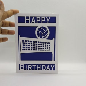 Cartão de aniversário de vôlei, cartão de aniversário de vôlei para filho, cartão de vôlei para pai, aniversário de vôlei, cartão de vôlei para neta