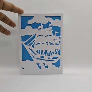 Carte voilier pour papa, carte d'aventure nautique, carte d'anniversaire de voile, carte nautique de voile, carte d'anniversaire de voilier pour lui, carte de voile d'été