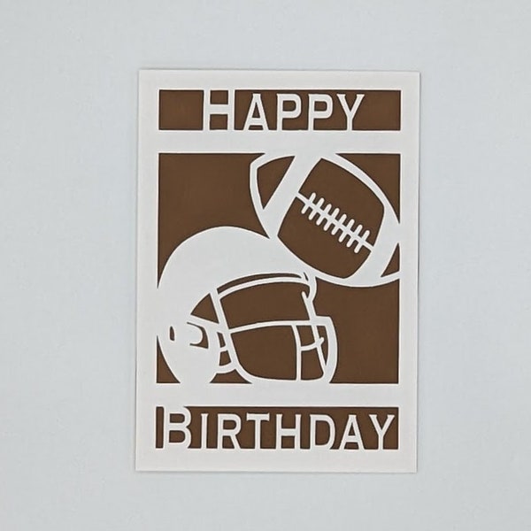 Carte d'anniversaire de football, carte d'anniversaire de football pour fils, carte faite main, carte d'anniversaire de football pour papa, carte de football américain pour petit-fils