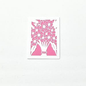 Kirschblüte Grußkarte, Kirschblüten Blumenkarte, Kirschblüten Geburtstagskarte, März Geburtsmonat Blumenkarte, Sakura Blumenkarte