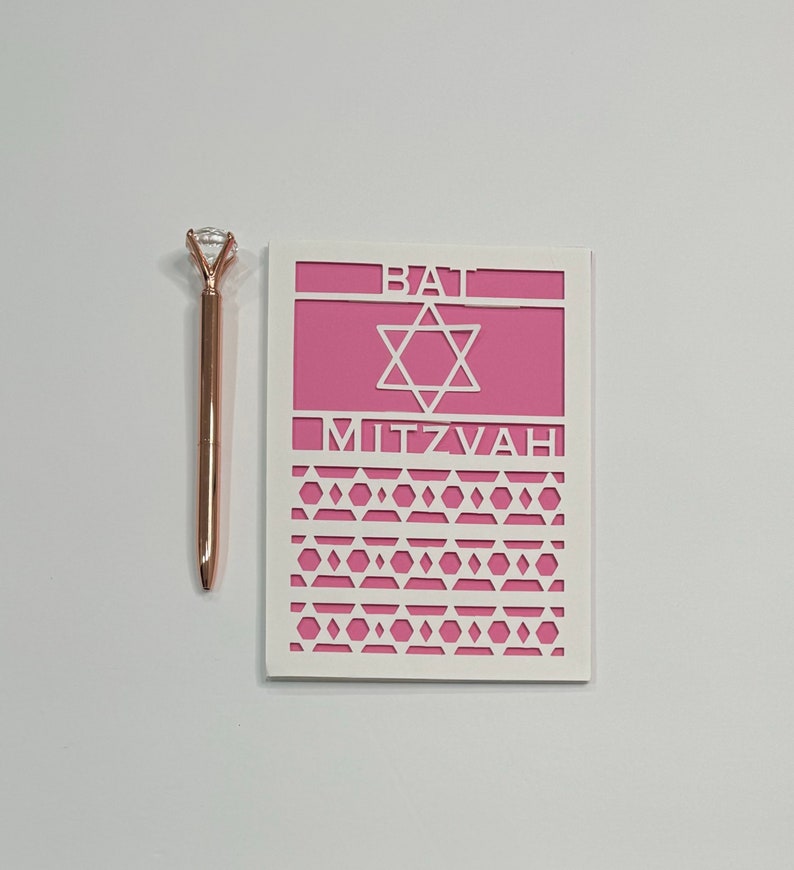 Bar Mitzvah Card, Bat Mitzvah Greeting Card, Bat Mitzvah Card for