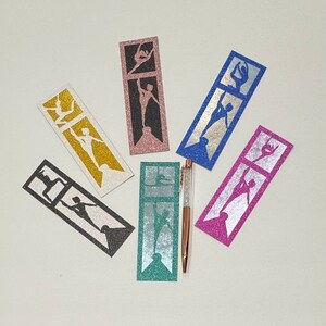 Gymnastics bookmark set, handmade bookmarks, gymnastics gift, bookmarks for gymnast, gymnastics bookmark for granddaughter, booklover gift