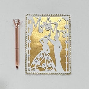 Carte de mariage de M. et Mme, carte d'anniversaire de mariage, carte de douche nuptiale pour soeur, carte de fiançailles pour lui, voeux de mariage de félicitations