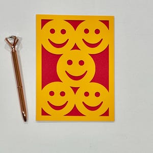 Smiley Grußkarte, Best Wishes Karte, helle und fröhliche Karte, Glückwunschkarte, bringen Sie Lächeln Grußkarte, glückliche Karte für ihn