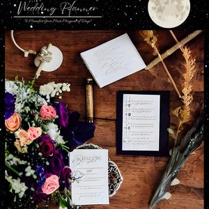 Bezaubernder Hochzeitsplaner - Digitaler, druckbarer Planer zur Unterstützung der Vorbereitungen und Manifestation Ihres perfekten magischen Tages.