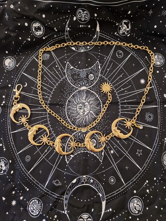 Celestial Moon Star Gold Chain Belt for Women Celestial Moon Star Gold Chain Belt for Women main image 4