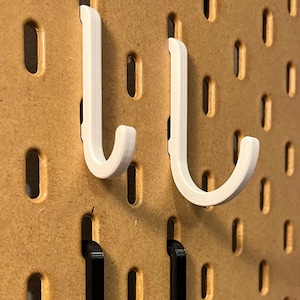 10-Pack U Hook for SKADIS and UPPSPELL | Pegboard IKEA Accessory