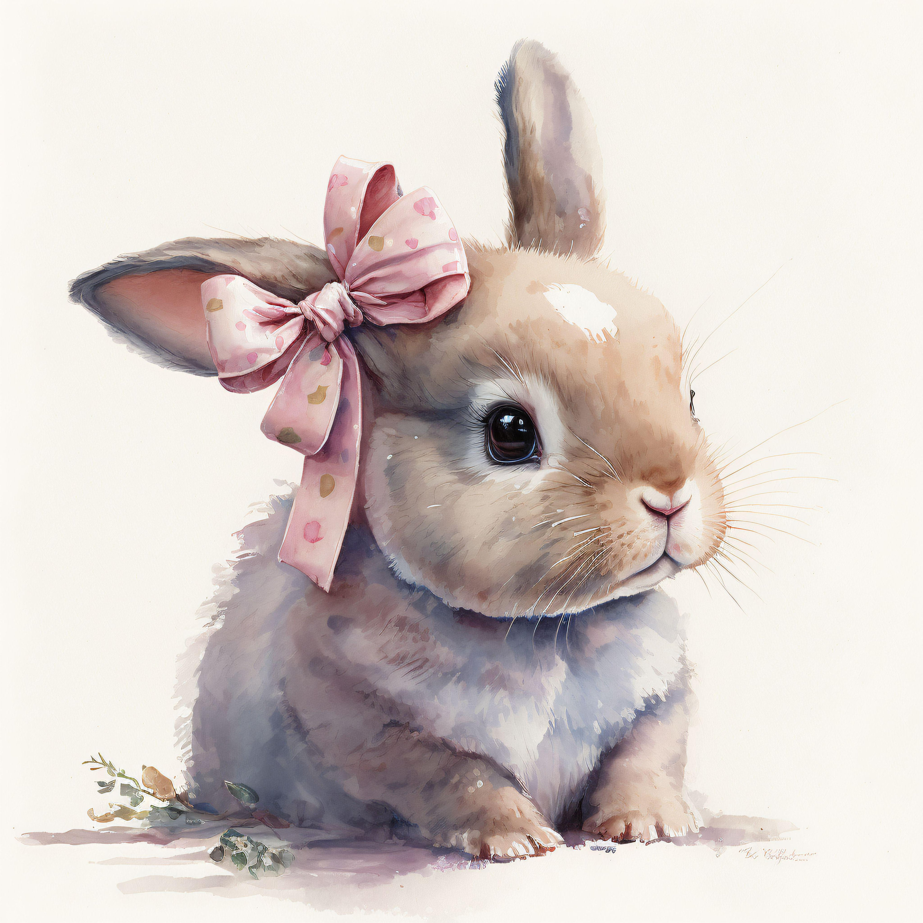 Cute Bunny Rabbit Wall Art for Children's Room Canvas, Metal, Acrylic, or  Giclee Quality Prints Mounting Hardware Included -  Canada