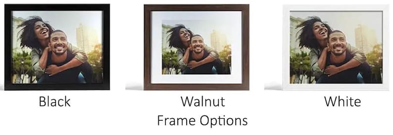 three frames with a picture of a man and a woman