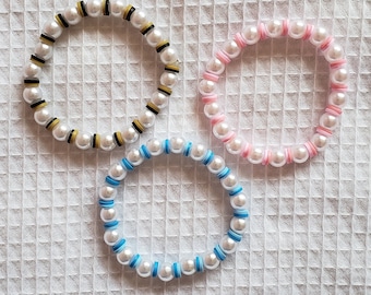 Dreamy Pearl Bracelet | Faux Pearl and Heishi Bead Bracelet | Cute, Dreamy, and Aesthetic Bracelet | Gifts for Her