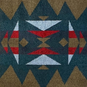Pendleton Wool Fabric, 9.5” X 24”, Native American Design, Light-Weight