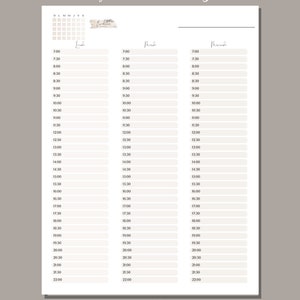 May include: A printable appointment book template with a simple design. The template has a calendar at the top and a daily schedule with time slots from 7:00 AM to 10:00 PM. The template is in French and includes the text "Feuillet prise de rendez-vous".