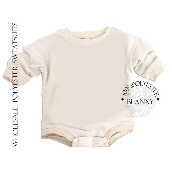 Wholesale Blank TAN sweatsuits Super SOFT warm %100 polyester sublimation oversized sweatsuits wholesale bodysuits Sizes Newborn up to 2T-3T