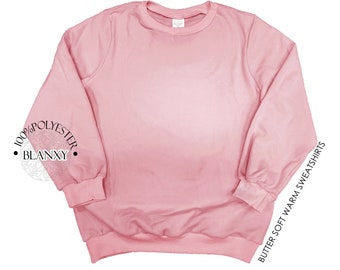 Tan Polyester Sweatshirt, Adult Blank Soft Warm Pullover (Wholesale)