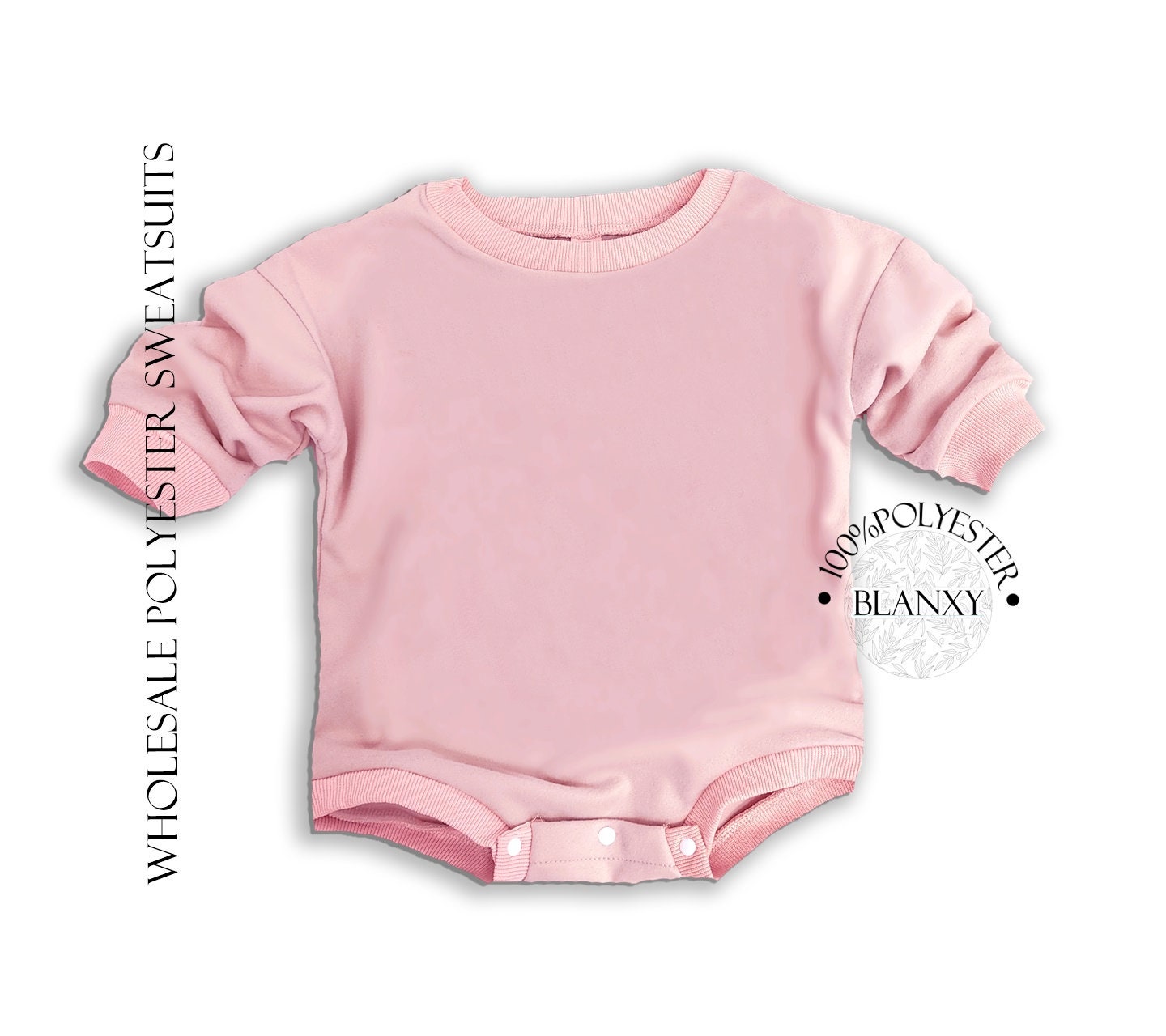 Wholesale Blank PINK Sweatsuits Super SOFT Warm 100 Polyester