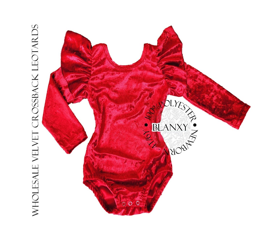 Wholesale Blank RED Leotards Long Sleeve Crossback Leotards Etsy