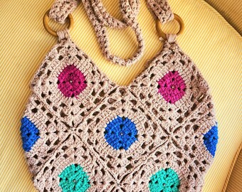Crochet Shoulder Bag, Crochet Crossbody Bag, Handmade Bag, Unique Gift