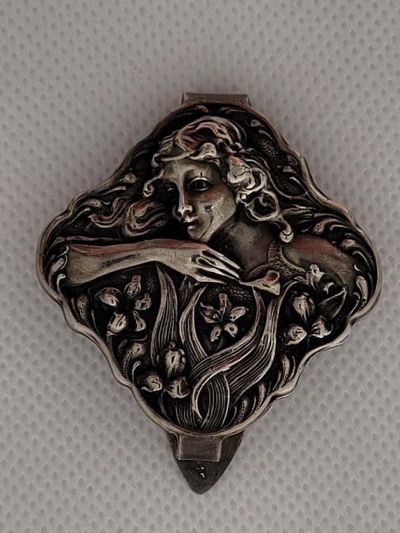 Sterling Art Nouveau Chatelaine Clip