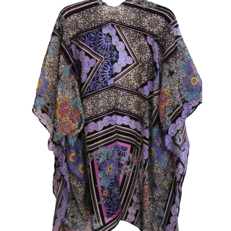 Anthropologie Burn Out Kimono Duster Boho Colorful Casually Elegant image 2
